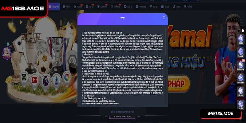 Đăng Ký MG188 - Cách Thực Hiện Chuẩn Để Thành Công Ngay 3 Cần đồng ý với quy tắc cá cược nhà cái đưa ra