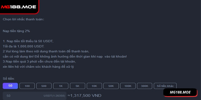 Nạp Tiền MG188 - Hướng Dẫn Cách Thao Tác Đúng Quy Trình 3 Cần check kỹ yêu cầu trước khi thực hiện giao dịch